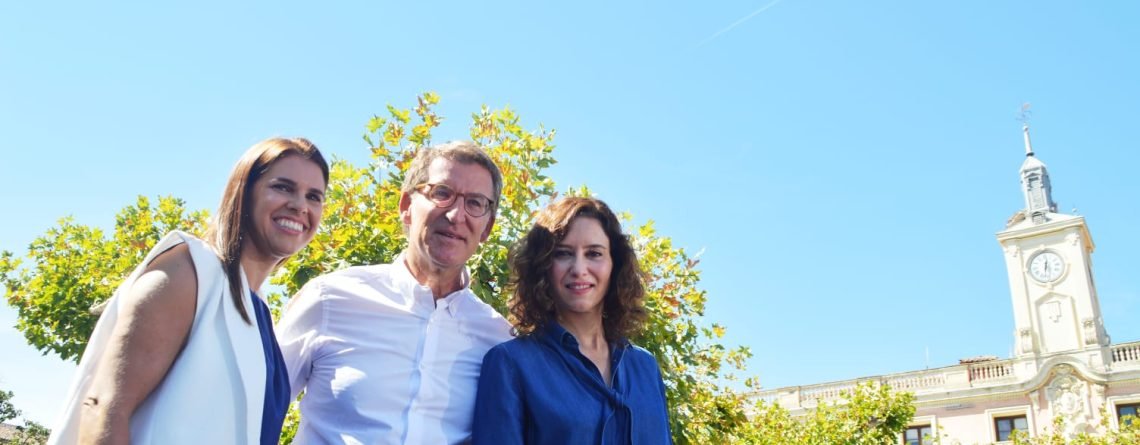 Acto PP Alberto Nuñez Feijoó, Isabel Díaz Ayuso y Judith Piquet